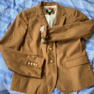 J Crew Tan Schoolboy Blazer EUC